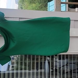 M  off the shoulder green bodycon  dress with a little  stretch